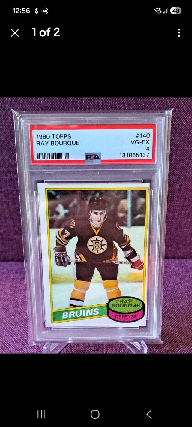 1980-81 Topps Ray Bourque Rookie Card - PSA 4