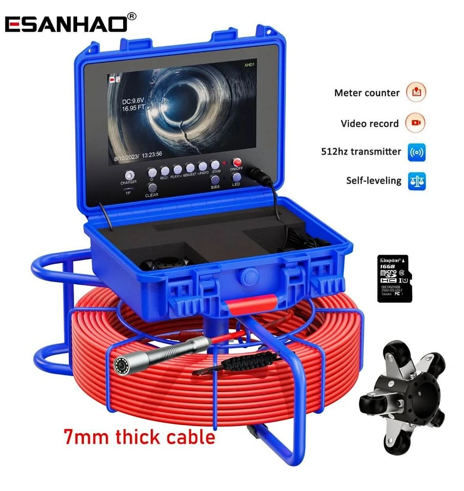 30M Sewer Pipe Inspection Camera - 9" HD Monitor - Like New