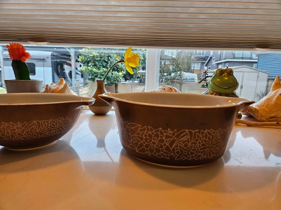 Pyrex Vintage Woodland Brown Mixing Bowl Set - photo 5