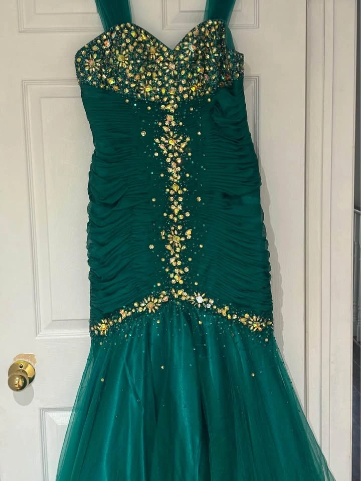 Turquoise party gown
