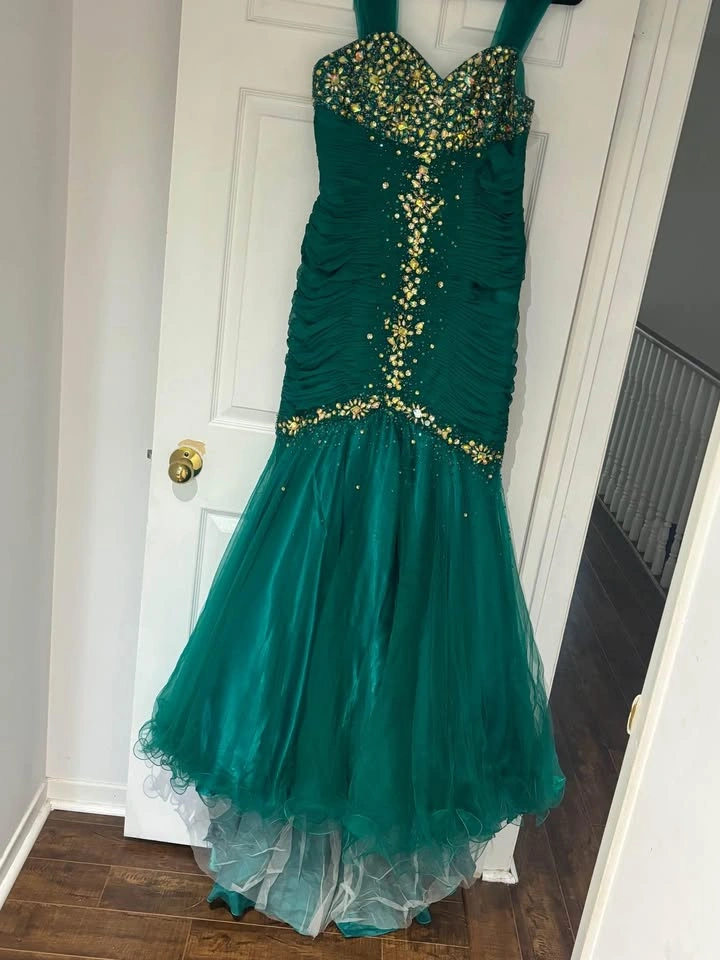 Turquoise party gown - photo 2
