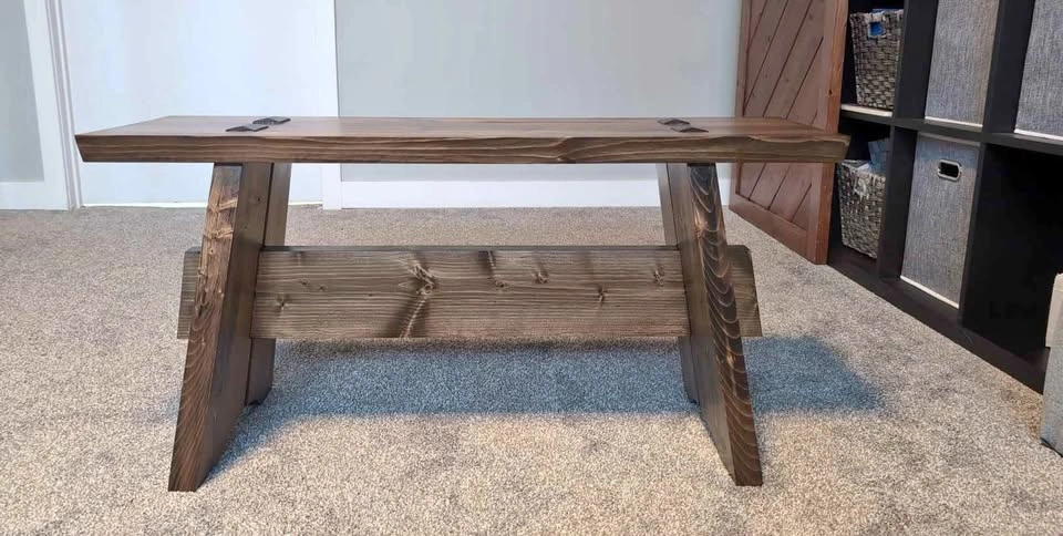 Handmade Rustic Wood Bench