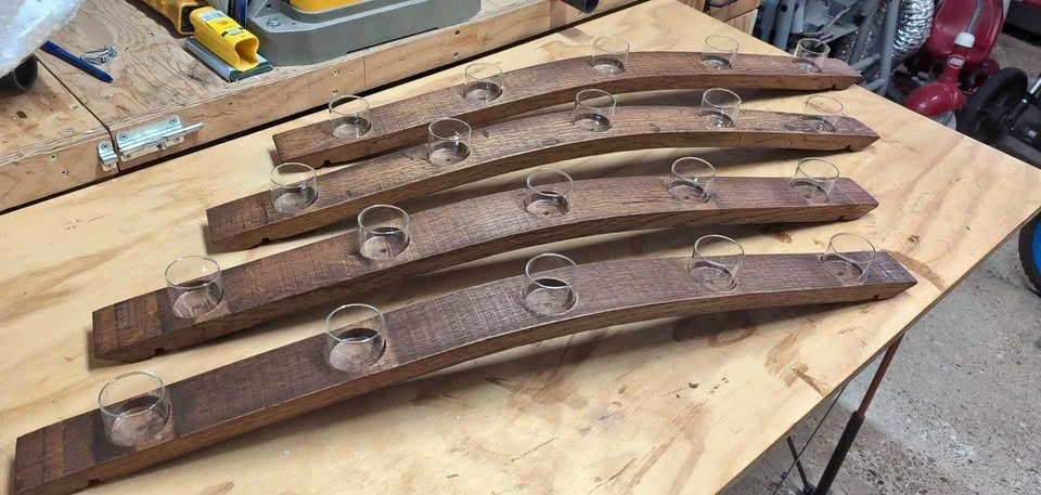 Wine Stave Candle Holder