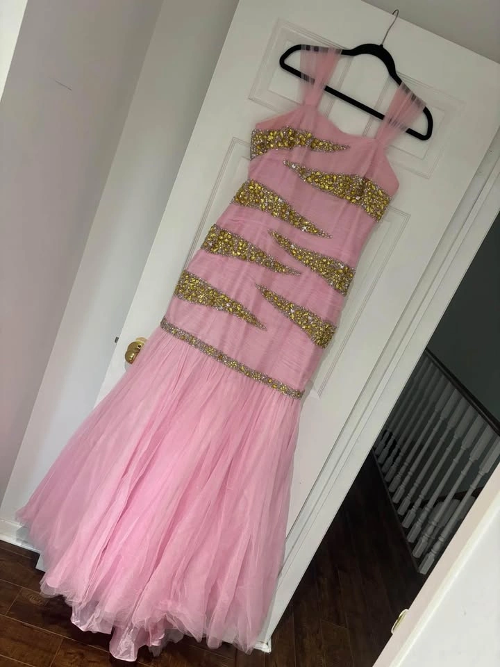 Pink party gown