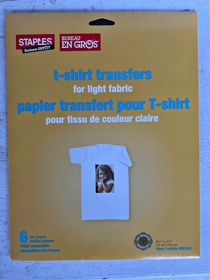 T-Shirt Transfers for Light Fabrics (2 Sheets)