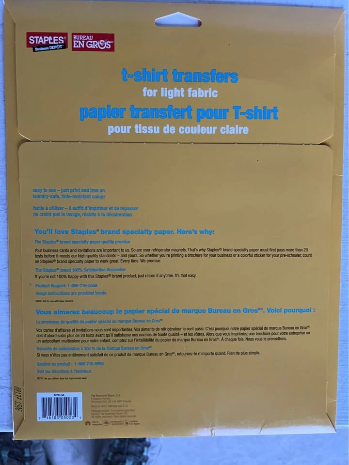 T-Shirt Transfers for Light Fabrics (2 Sheets) - photo 2