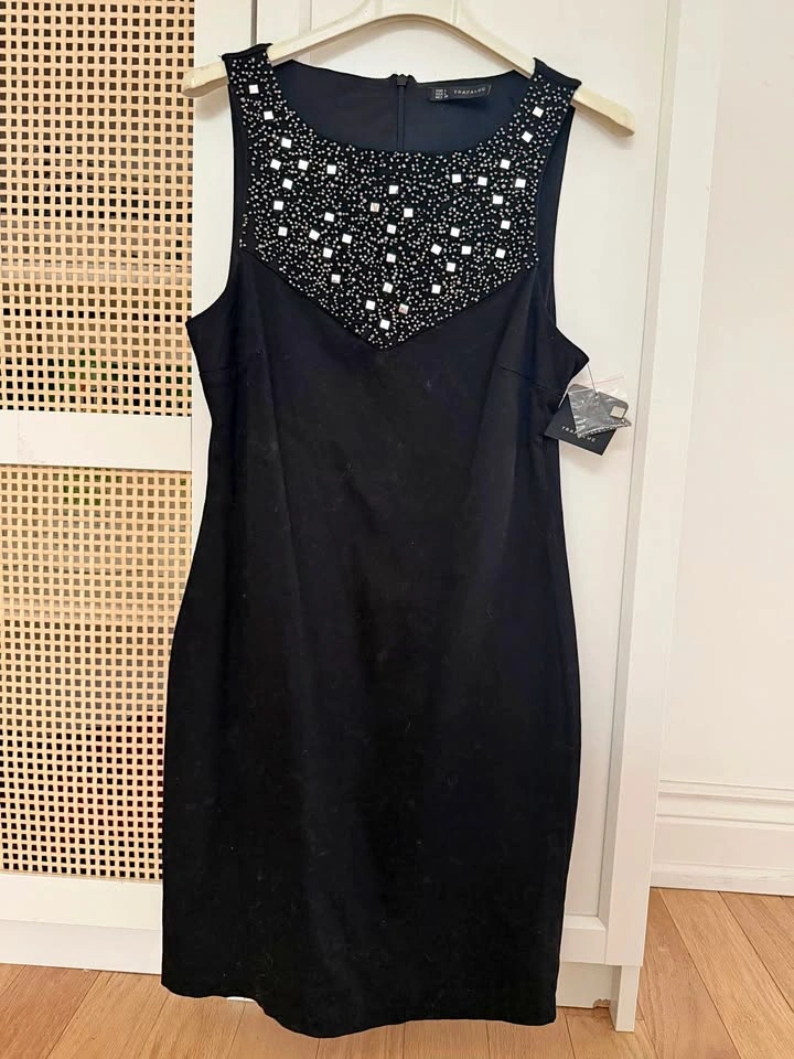 Rhinestone Black Dress