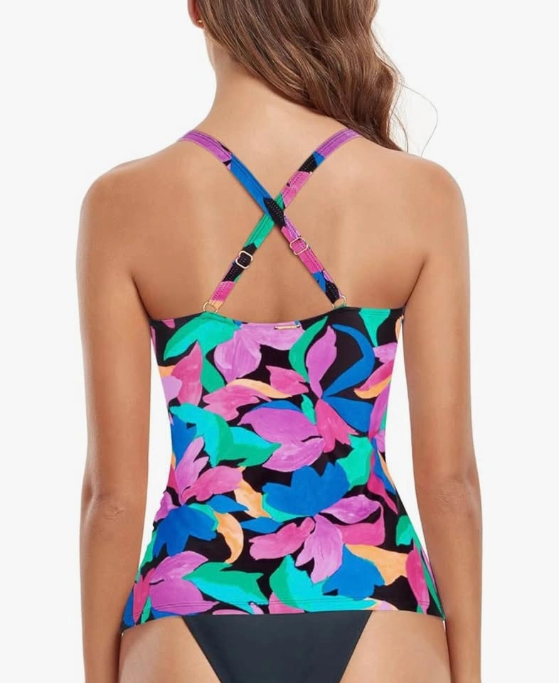 NEW Relleciga 90's Style Plus Size XXL Colourful Tankini Top - photo 5