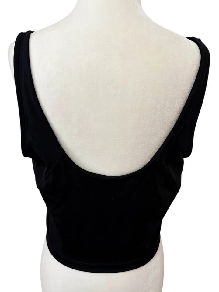 Athletic Black V Neck Crop Tank Top XL - photo 5