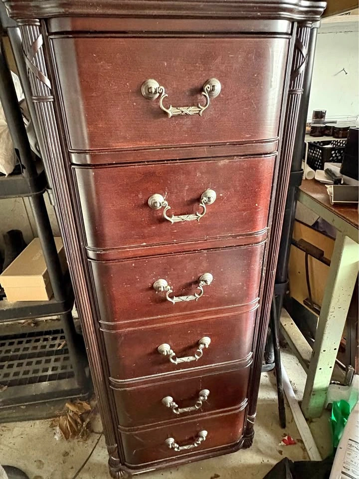 Vintage Cherry slim and Tall Dresser