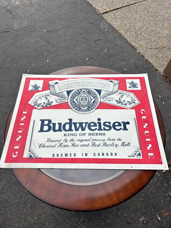 Vintage Budweiser Tin Sign