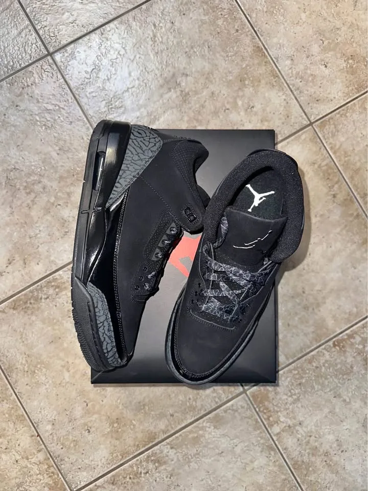 Jordan Retro 3 Black Cats thumbnail