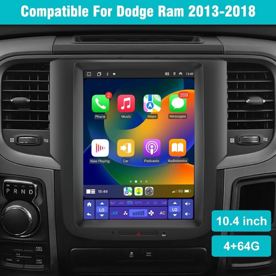 Apple Carplay for Dodge Ram 2013-2018 Tesla style - Brand New - photo 2