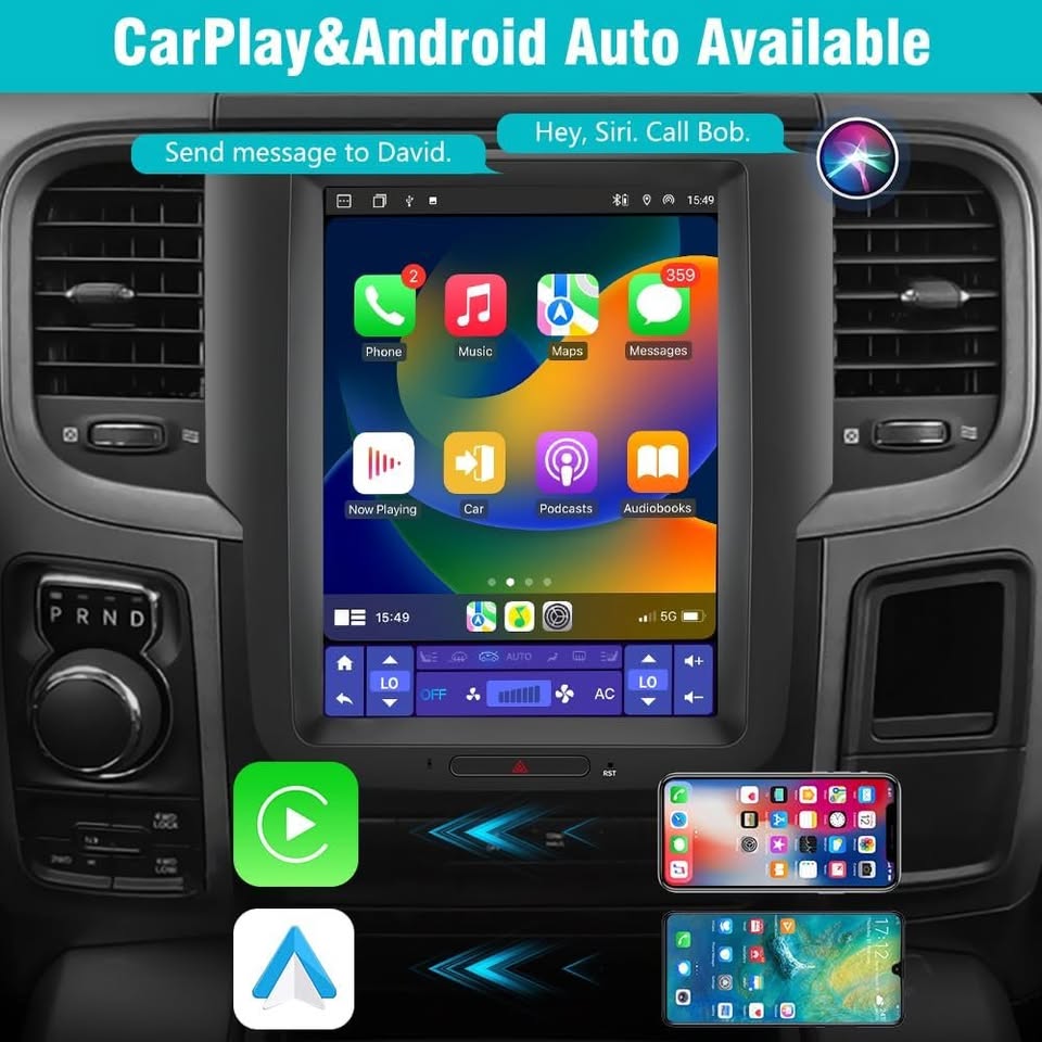 Apple Carplay for Dodge Ram 2013-2018 Tesla style - Brand New - photo 3