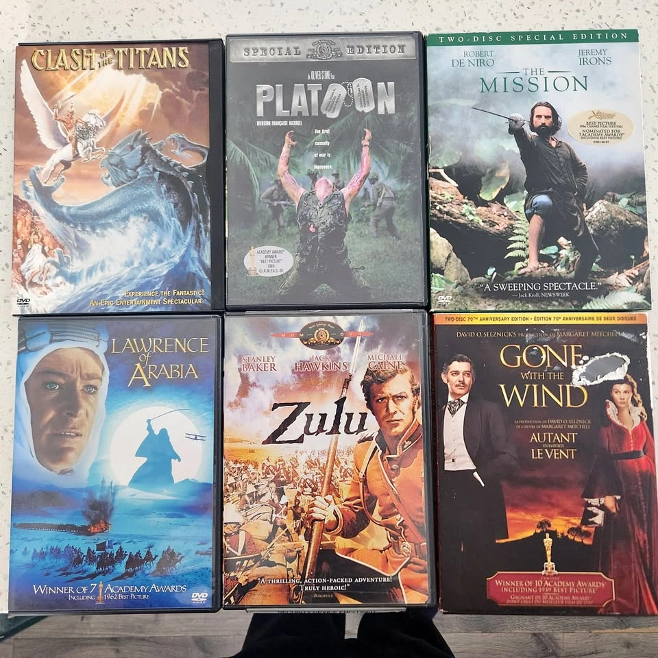 Classic Film DVDs: Clash of the Titans, Platoon, The Mission, La