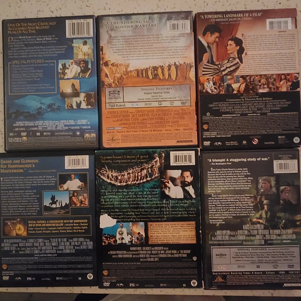 Classic Film DVDs: Clash of the Titans, Platoon, The Mission, La - photo 2