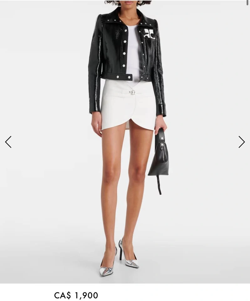 ICONIC Courrèges Vinyl Cropped Jacket Size 44 – BNWT - photo 2