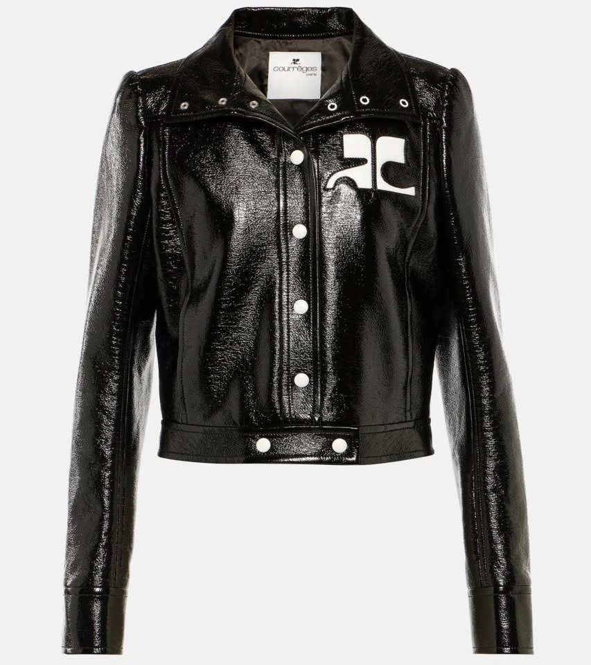 ICONIC Courrèges Vinyl Cropped Jacket Size 44 – BNWT - photo 3