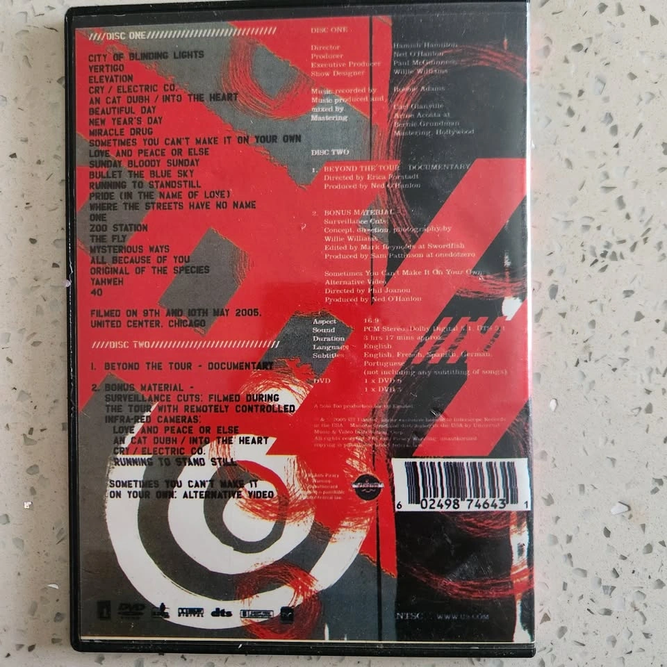 U2 Concert DVDs (x2): Rattle and Hum & Vertigo Live From Chicago - photo 4