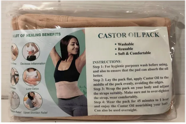 NEW Unbranded 6-Pcs Reusable Organic Castor Oil Wrap Set $44 image indicator(2)