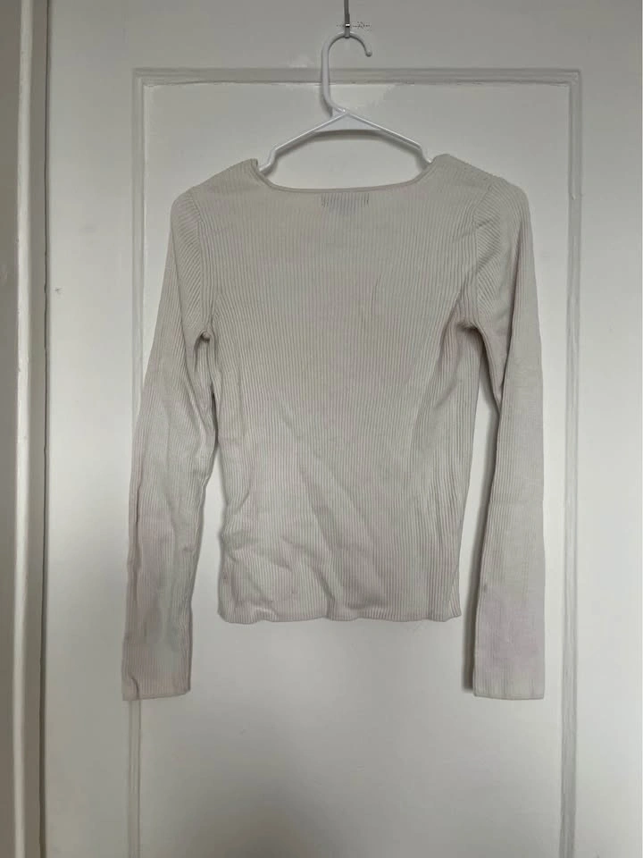 White Long Sleeve Top - photo 2