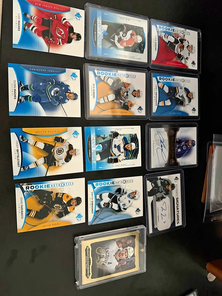 NHL Hockey Cards Lot - Rookies, Autographs, Hughes, Naslund, Sed