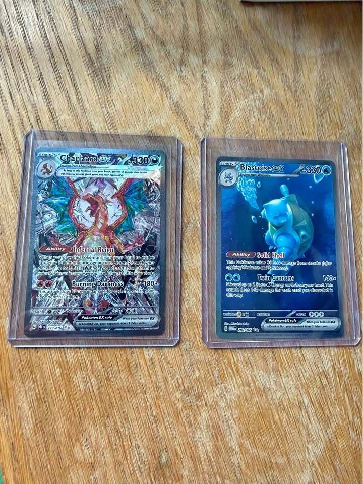 Pokemon Charizard ex Blastoise ex Card Set
