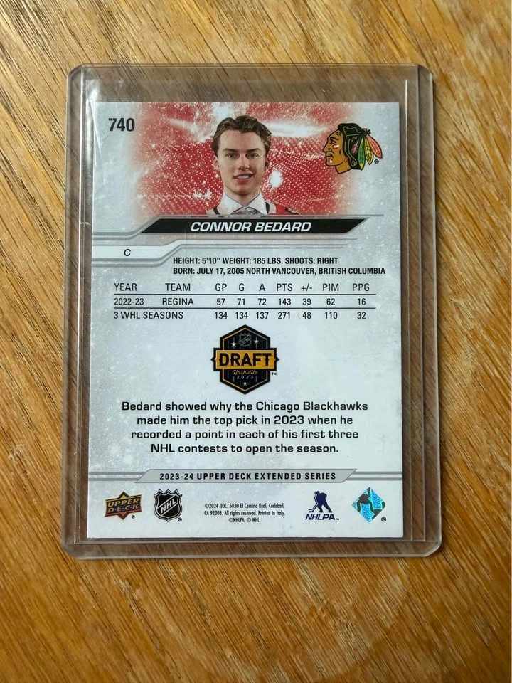 Connor Bedard Hockey Cards - Upper Deck Young Guns & 2023 Draft - photo 5