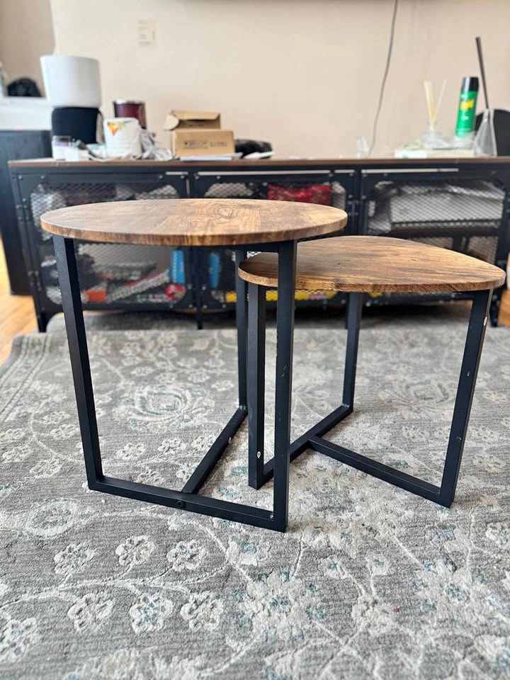 Round Coffee Table Set of 2 End Tables