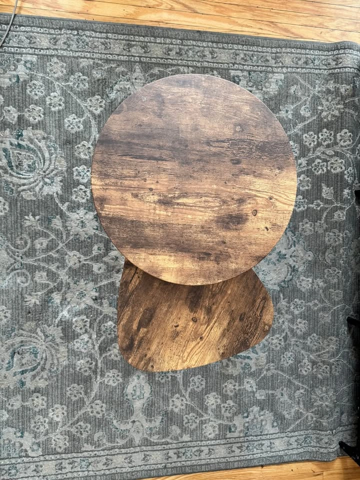Round Coffee Table Set of 2 End Tables - photo 2