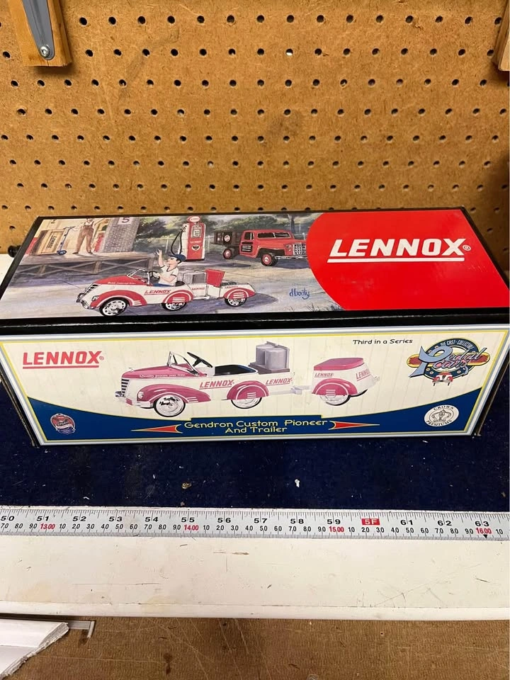 Lennox Die Cast Model Pedal Car & Trailer
