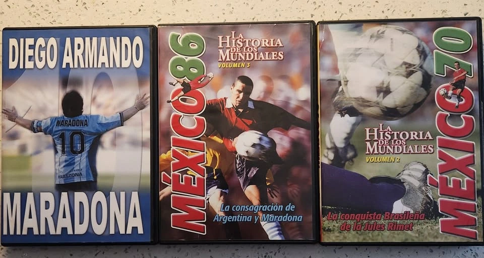 3 Historical Soccer Documentary DVDs (Spanish)