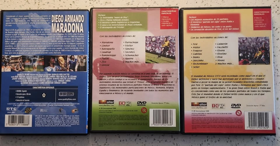 3 Historical Soccer Documentary DVDs (Spanish) - photo 2