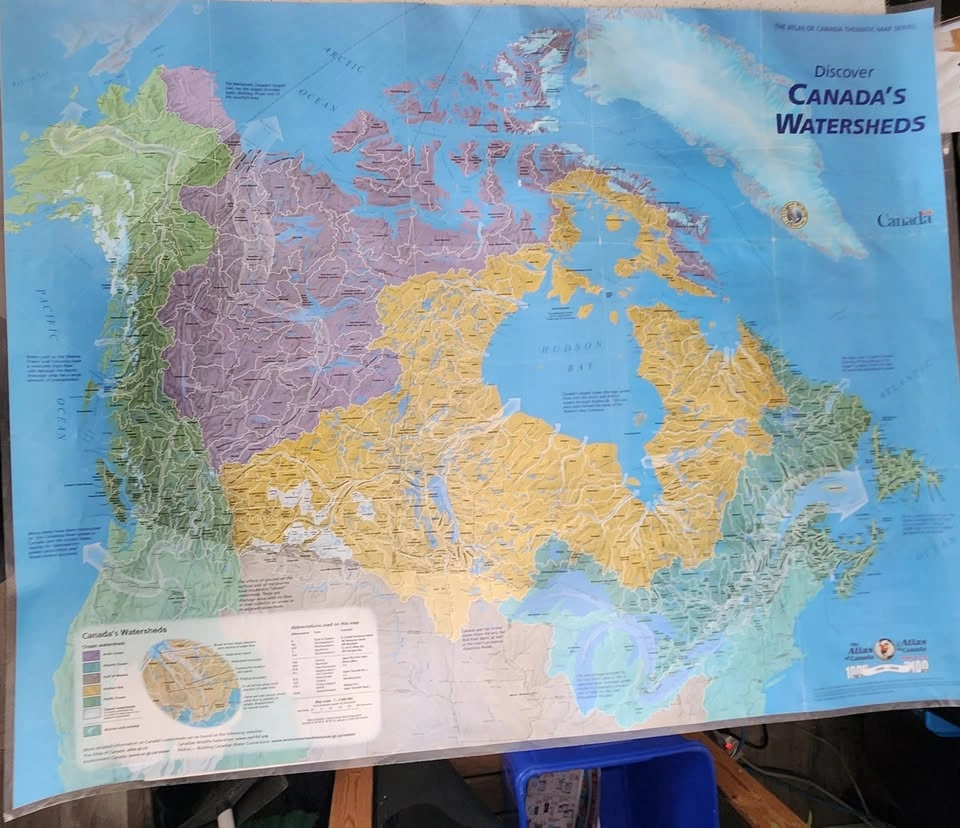 Canada Watersheds Laminated Map (42"x38") - photo 2