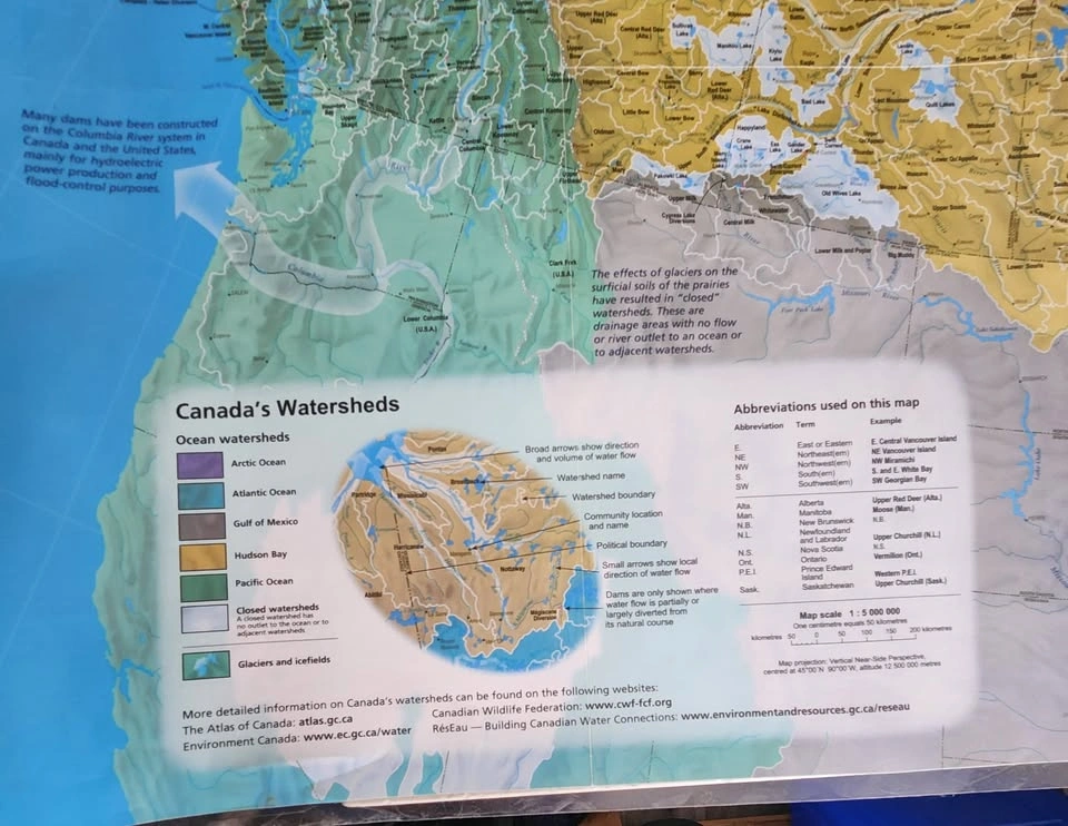 Canada Watersheds Laminated Map (42"x38") - photo 3