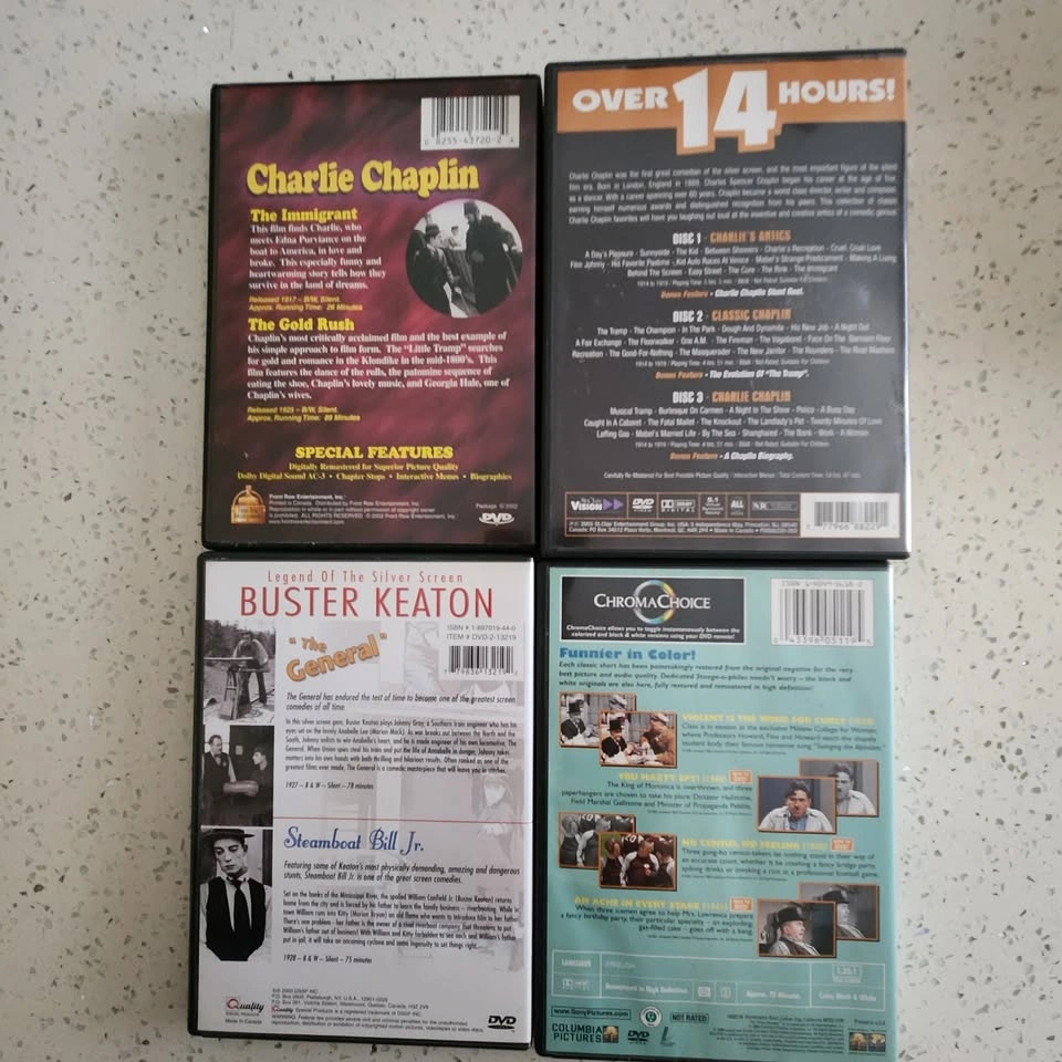 DVDs: Charlie Chaplin, Buster Keaton, Three Stooges - photo 2