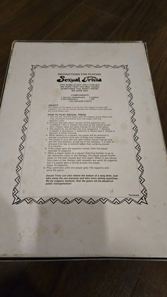 Retro 1980s Sexual Trivia Party Game - photo 2