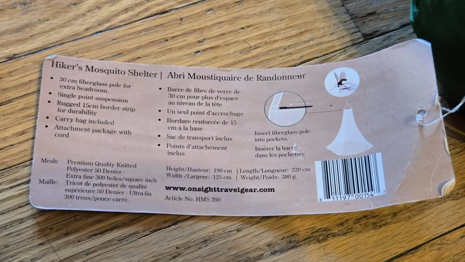 BRAND NEW OnSight Hiker's Mosquito Shelter / Net (Lightweight) - photo 4