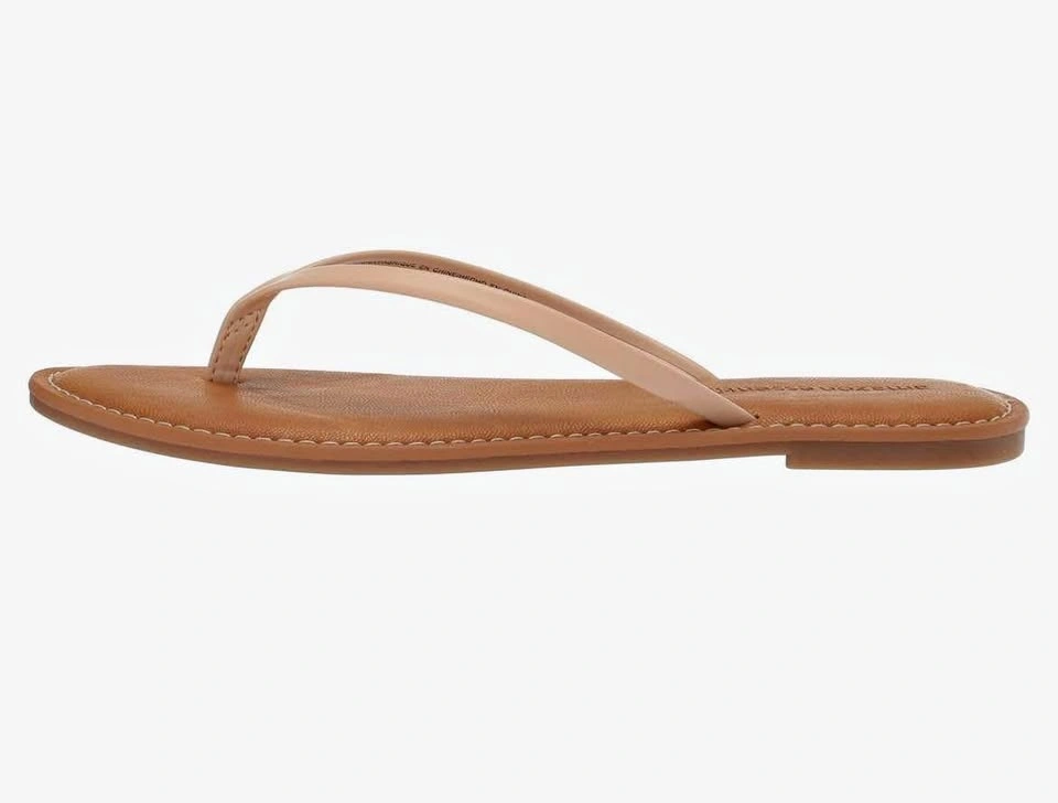 Amazon Essentials Size 9 Thong Sandal Beige Flat Casual