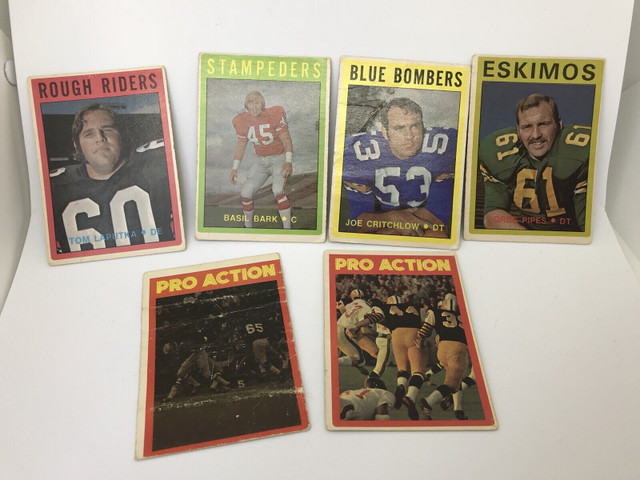 1971 & 1972 OPC CFL cards lots