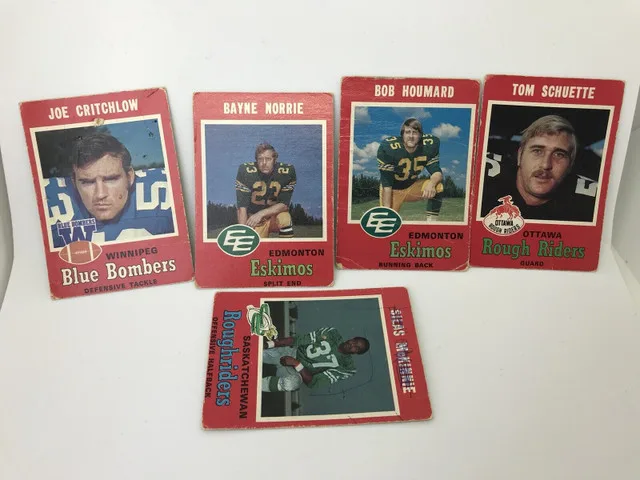 1971 & 1972 OPC CFL cards lots image indicator(3)