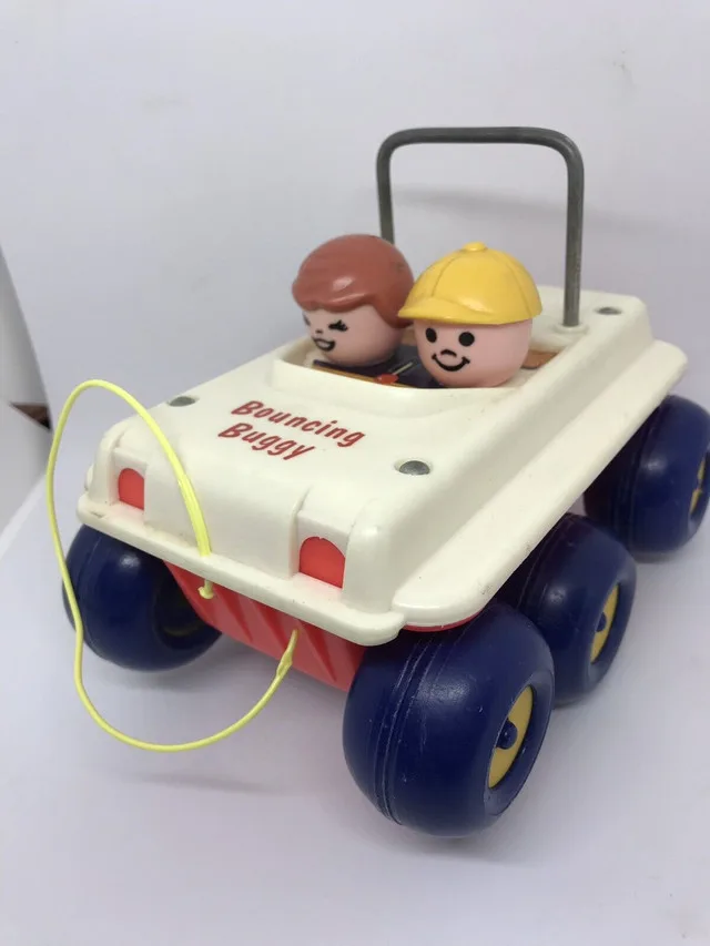 #122 Vintage Fisher Price Bouncing Buggy thumbnail