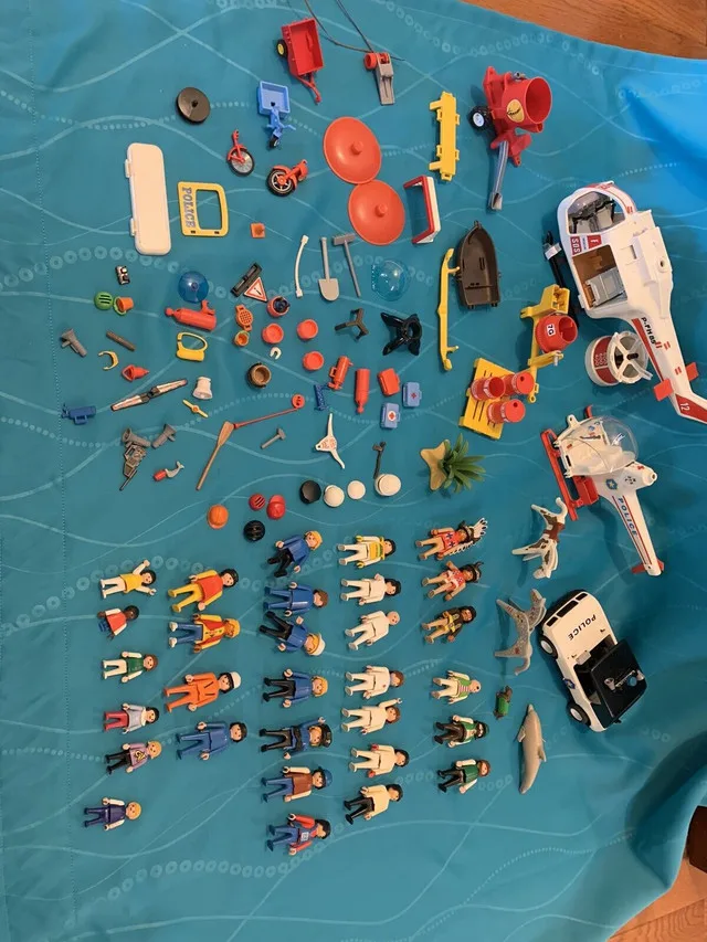 Vintage Playmobil Lot-Figures, Vehicles, Accessories 1974 Gebora thumbnail