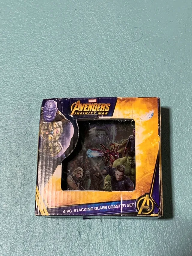 Avengers Infinity War stacking glass coaster set thumbnail