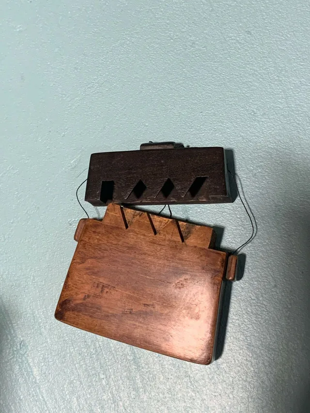 Vintage Polynesian wood purse image indicator(3)