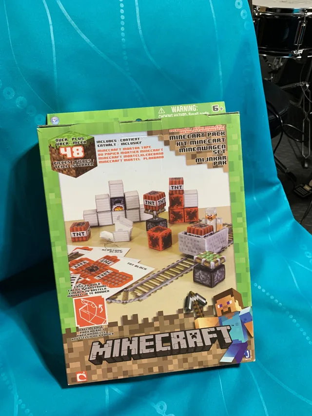 Minecraft papercraft minecart pack thumbnail