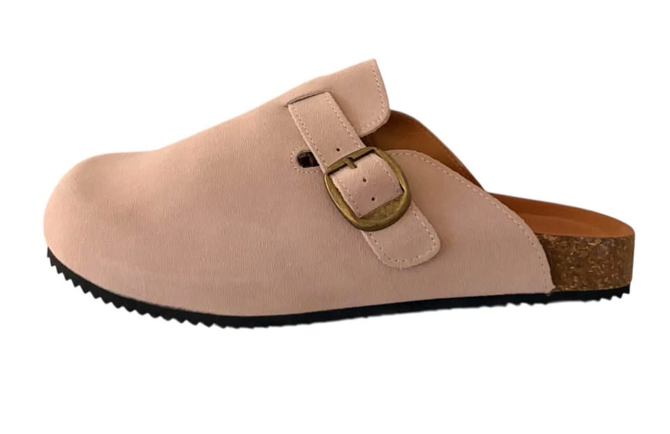 NEW Beige Suede Size 10/41 Buckle Clog Mules Comfort Slip On Sho - photo 4