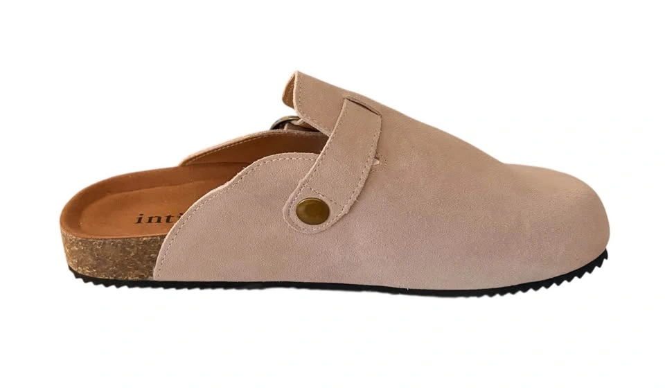NEW Beige Suede Size 10/41 Buckle Clog Mules Comfort Slip On Sho - photo 5