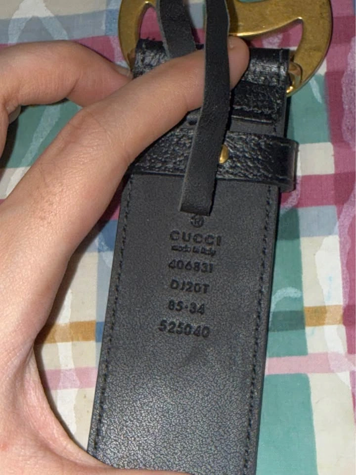 Authentic Gucci GG Marmont Leather Belt - Size 85 - photo 2