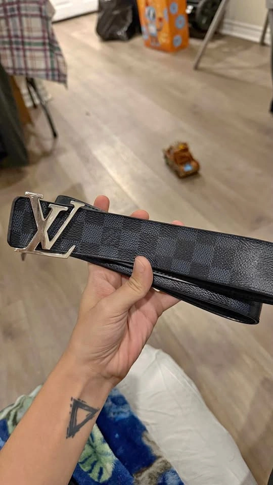 Authentic Louis Vuitton Men's Belt - Damier Graphite (Size 95/38